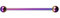 Industrial Piercing Titan G23 Barbell Stab Regenbogen 32mm-Rainbow