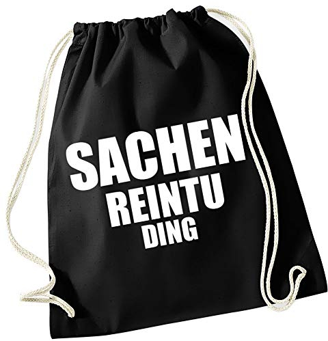 coole-fun-t-shirts SACHEN REIN TU DING ! Turnbeutel Schwarz