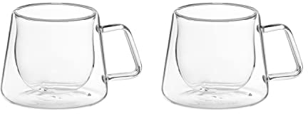 KASANOVA Set tazzine tè trasparenti in vetro borosilicato, da 200 ml trasparente