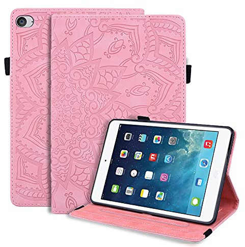 L&Btech Coque iPad Mini 5 Cover 7.9'', iPad Mini 4 Cuir PU Étui Flip Portefeuille Housse de Protection avec Support Fonction et Veille/Réveil Auto pour iPad Mini 1 2 3 4 5 Tablettes,Rose