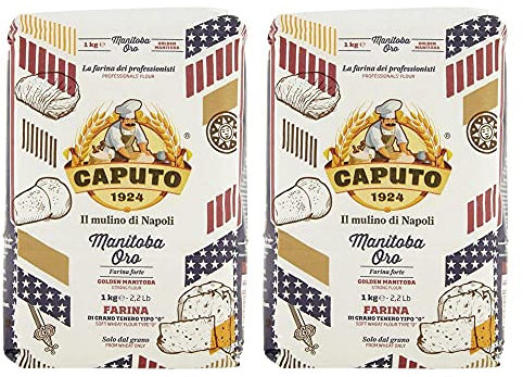 Caputo Manitoba Oro - Farina di Manitoba dorata, 1 kg (confezione da 2)