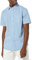 Amazon Essentials Men's Slim-Fit Short-Sleeve Poplin Shirt, Light Blue White Gingham, XS