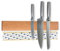 holz4home® Magnetleiste Messer Eichenholz 40x6 cm I Messerleiste magnetisch zum Kleben oder Schrauben I Messerhalter Küche Magnet Küchenhelfer