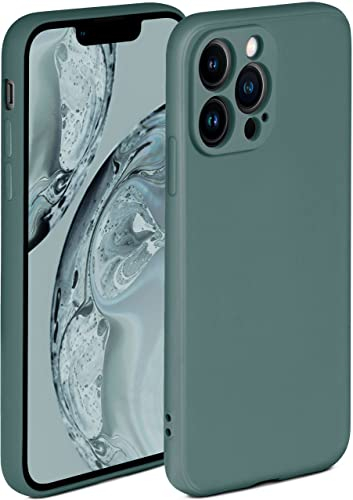 ONEFLOW Soft Case für Apple iPhone 13 Pro Hülle aus Silikon mit Kameraschutz, Silikonhülle mit erhöhtem Schutz fürs Display, Backcover Schutzhülle, weiche Handyhülle, Petrol