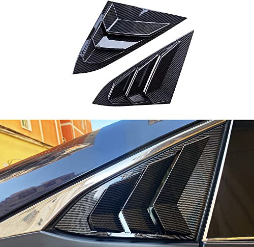 Cubierta decorativa de rejilla de ventilación trasera para Honda Civic de 10ª generación 2016-2021, accesorios para automóviles (para sedán Civic de 10ª generación, color fibra de carbono)