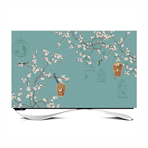 Cubierta de TV interior de 28 ''-65'', lino de rayón, impermeable, a prueba de polvo y transpirable, para televisión de pantalla plana, televisores inteligentes, 3 estilos ( Color : A , Size : 28 )