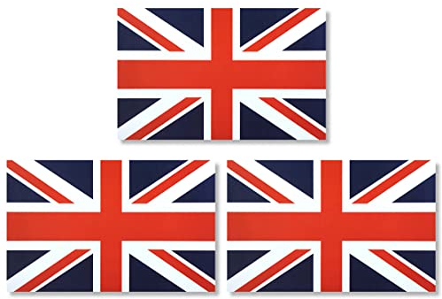 JBCD 3 Stück United Kingdom UK Flag Magnet Aufkleber British Flag Magnet Stickers, Heavy Duty UK British Decal Magnetic Sticker for Cars Vehicles Trucks, 3x5 Inches