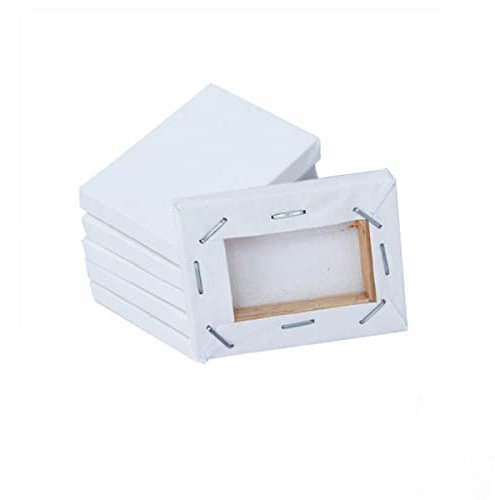 Lot de 10 toiles vierges pour artiste - 7 x 9 cm - Cadre rectangulaire pour peinture à l'huile acrylique