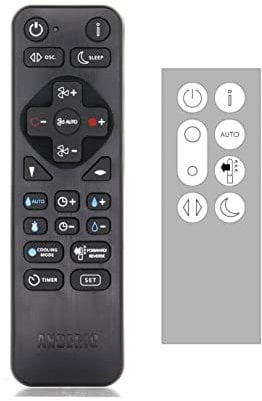 ANDERIC RRDYS01 for Dyson AM04 AM05 AM06 AM10 AM11 BP01 DP04 HP02 HP07 HP09 PH01 PH02 TP01 TP04 Upright Fan Remote Control