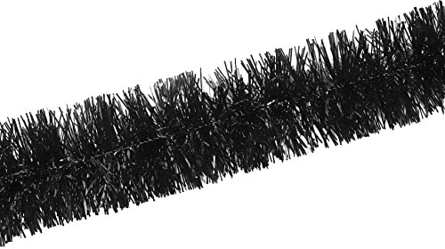 Bluelves Ghirlanda Albero di Natale, 4PCS Festoni Natalizi, 2M Festoni Albero di Natale, Ghirlanda Orpelli Natalizia, Ghirlanda Natalizia per Albero Natalizie Decorazioni Casa Interno Esterni (Nero)