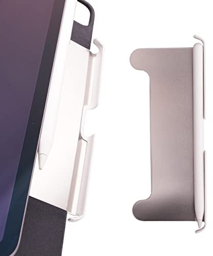 Thankscase Magic Pencil Holder Compatible with Magic Keyboard, Keyboard Folio, Smart Folio Case, Handmade for Apple Pencil Holder with Anti-Scratch Coating, Build-in Leather Skin. (White Leather SC)