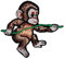Aufnäher für Baby, Affe, bestickt, zum Aufbügeln, Monkey