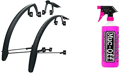 SKS Speedrocker Mudguard Set & Muc-Off 904US Nano-Tech Bike Cleaner, 1 Litre - Fast-Action, Biodegradable Bicycle Cleaning Spray - Safe on All Surfaces and Suitable for All Types of Bike