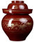 QPZK Kit De Jarra De Barro De Fermentación De Cerámica, Barcilla De Chucuco, Jarra Tradicional De Pepinillos De Porcelana China con Tapa De Bloqueo De Aire De Sello De AG 4Kg