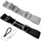 Huaerle 3,8 cm elastischer Reitgürtel mit Bitschnalle und Leder-Schlüsselband, Reitgurt, verstellbarer elastischer Gürtel, Reitgürtel für Reiten und Reitsport, Schwarz, Grau, Einheitsgröße