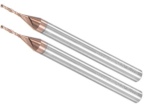 CoCud Sólido Carburo Brocas, 1mm Diámetro 4mm Vástago, Nanómetro Titanio Recubierto Helicoidales Brocas - (Aplicaciones: para Inoxidable Acero Carbono Acero), 2uds
