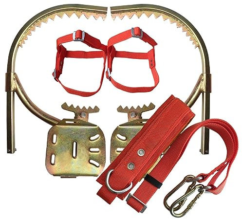 LYXXW Ramponi Tree Climber Ramponi in Acciaio Inox Tree Climber, Strumento per L'Arrampicata Set di Attrezzature per L'Arrampicata sugli Alberi per La Raccolta della Frutta e Gli Sport All'Aperto