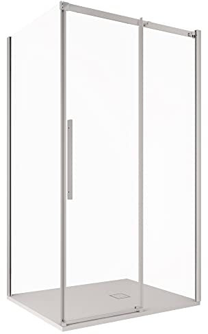 OLIMPO DOCCE - Box doccia due lati in cristallo 8mm H200cm anticalcare TARGET - 80x100