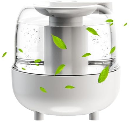 Honhoha Humidificador inalámbrico - Humidificador para Plantas Que Crecen en Interiores,Humidificador silencioso con 2 Salidas de Niebla, luz Nocturna, Apagado automático, humidificador de Escritorio