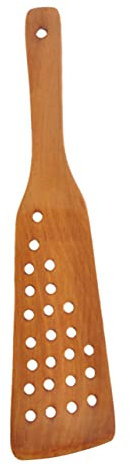 BESTonZON Spatule En Bois 24 Trous Antiadhésive Pour Cuisine Maison Et Restaurant Ustensile De Cuisine Pratique Pour Crêpes Œufs Raclette