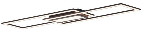 LeuchtenDirekt LED-Deckenleuchte - Schwarz - Weiß - Kunststoff - Metall - 100 x 17 cm