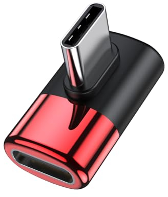 MOGOOD 90 Grad USB C Recht Winkel Adapter USB C Stecker zu C Buchse Extender USB Typ C Thunderbolt Extender für MacBook Pro, iMac, iPad Pro,Tablet,Telefone,Nintendo Switch,und andere Typ C Geräte