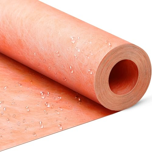 Landical Membrane imperméable pour salle de bain, douche, sous-couche de carrelage pour sauna, murs de salle de bain, rouleau de tissu en polyéthylène (1 x 30 m)