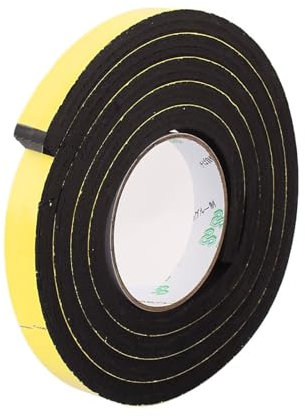 Recogwood Sealing Foam Tape 18mm(W) x 10mm(T) x 2M/6.56ft(L), Self Adhesive Weather Strip for Window Door Insulation