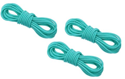 PATIKIL Bogenschießen D Loop Schleife Seil 3 Meter, 3 Stück D Ringschnalle Schnur Release Bogensehnenbefestigung Schnallenring Kompound Bogen Zubehör für Bogensehne Bogenschießen, Türkis