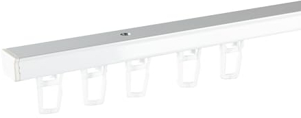 SN DECO GROUP SN DECO - Objektschiene RS Set 1 läufig weiß 200cm vorgebohrt, Innenlauf, Vorhangschiene
