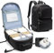 kibachev Reiserucksack Damen/Herren Mit Schuhfach 45x36x20, Rucksack Handgepäck Flugzeug, Diebstahlsichere Reisetasche 30l, Wasserdicht Travel Business Rucksack Mit Laptopfach Viele Fächer Schwarz