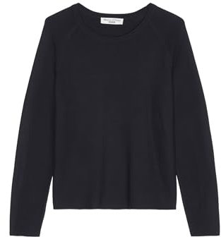 Marc O'Polo Denim Damen Pullover aus Bio-Baumwolle mit Rundhalsausschnitt, Blau (Blue Depths), M