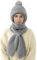 CMTOP Kapuzenschal Damen Winter Multifunktionale Mützenschal Damen Integrierter Schalmütze Ohrenschutz Winddichte 2 in 1 Wintermütze und Schal Damen(Helles Grau,Einheitsgröße)