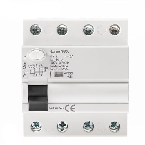 PVTLCYBI GYL9 AC disyuntor de Corriente Residual Interruptor diferencial 4P 25A 40A 63A 100A(4P 100A,300mA)