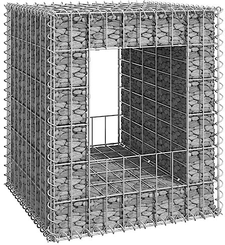 Quincaillerie, clôtures et barrières, poteaux et rails de clôture, poteau de panier en gabion 50 x 50 x 60 cm en fer