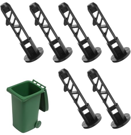 Butyeak Bin Lid Lock, 6 Pack Plastic Hinge Pins, 9cm, for 240L Wheelie Bins, Suitable for Household & Commercial Use