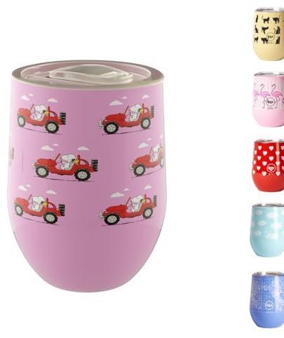 Tazza Termicain Acciaio Inossidabile con Tappo Termico - 300ml - Design Italiano Cup Thermo Snoopy (Doppia Parete) Mantiene: 6 ore caldo e 12 ore freddo | Ideale per Tisane, Thè, Latte