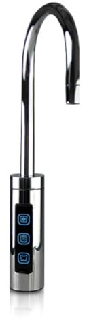 smardy blue 3-Wege-Sodaarmatur für Wasserbar faya – One-Touch Armatur mit LED-Beleuchtung, 360° drehbar, für stilles, gekühltes & sprudelndes Wasser – Inkl. Adapter- & Anschlusskabel