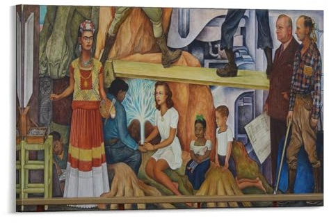 Diego Rivera Wandbild Pan American Unity, Wandkunstdrucke, Leinwandkunst, Poster und Wandkunst, Bilddruck, moderne Familiendekoration, Poster, 30 x 45 cm