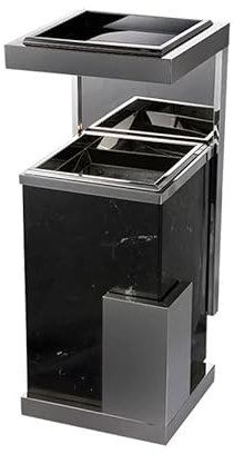 QUSYZD Poubelle de Luxe légère en marbre pour Centre Commercial, Hall d'hôtel, entrée d'ascenseur, Poubelle Verticale en Acier Inoxydable, Poubelle de Cuisine 12 L, D,D