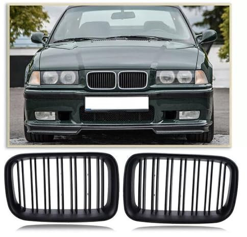Kühlergrill für BMW E36 3er-Serie E36 Limousine 1992-1997, Mattschwarz