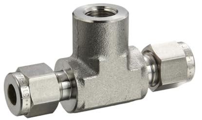 KCTRELTQS Raccord Femelle en T SS FBT1/81/43/81/2, Lot de 5 pièces, raccord de Tuyau en Acier Inoxydable 316L, Manchon de Carte de raccord Lok(FBT-03 3-8 inch Pipe,3-8NPT)
