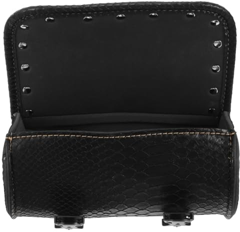 Leder Werkzeugtasche und Fächern Motorrad mit Schnellverschluss | Touring, Vorne oder Hinten Am Motorrad, Schwarzes Design, Zugriff auf Werkzeuge Unterwegs