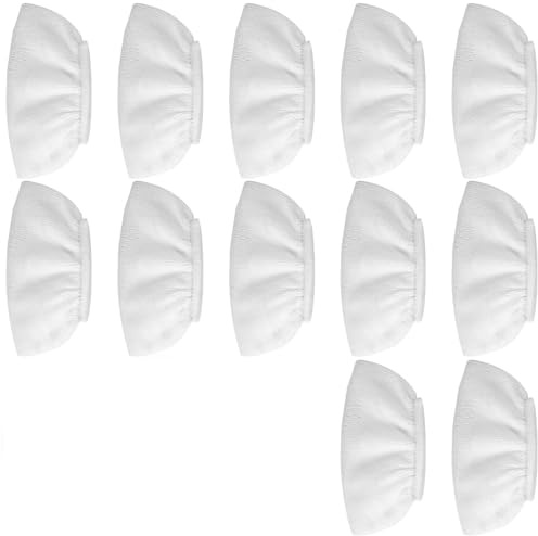 Dampfreiniger Zubehör Set – 12 Stück Dampfreiniger Ersatzbezüge, Universal Dampfwischpads, Waschmaschinengeeignet, Vielseitig einsetzbar & kompatibel mit den meisten Dampfreinigern