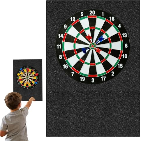 Dartboard Wandschutz, Filz Dartscheibe Wandschutz Selbstklebend, Wandumrandung für Dartboard, Filz-Dartböard-Wandschütz für Dart Wandschütz,Dartböard-Rückseite, Filz-Wandfliesen Kork Board (Schwarz)