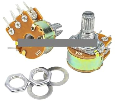 5pcs WH148 B100K 6Pin Shaft Amplifier Dual Stereo Potentiometer 100K