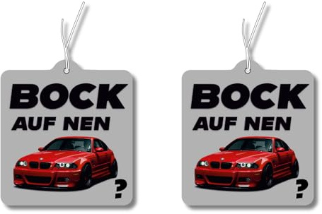 2x Duftbaum mit Bock auf nen 3er Motiv, Wagen lustig Duftspender, Duftbaum Auto tuning, Lufterfrischer, Duftanhänger Auto Set, Autoduft, Scherzartikel,