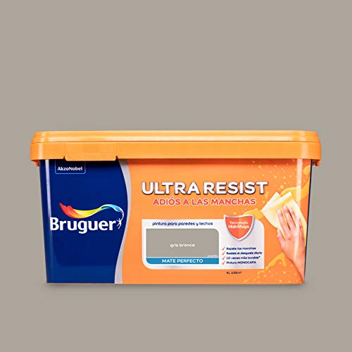Bruguer ULTRA RESIST Pintura para paredes ultra lavable Gris Bronce 4L