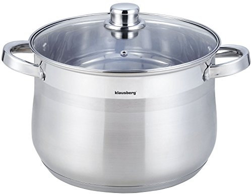 Klausberg 16 L env. 30 x 23 CM Acier Inoxydable Premium Pot Casserole avec Couvercle