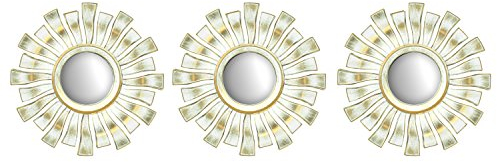 Urban Shop Gewellter Spiegel, Champagner